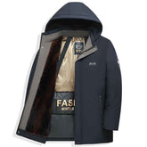 Business Casual Black And Gold Cotton-padded Coat Men&