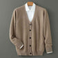 Mink Wool V-neck Sweater for Men - Thickened Loose Cardigan