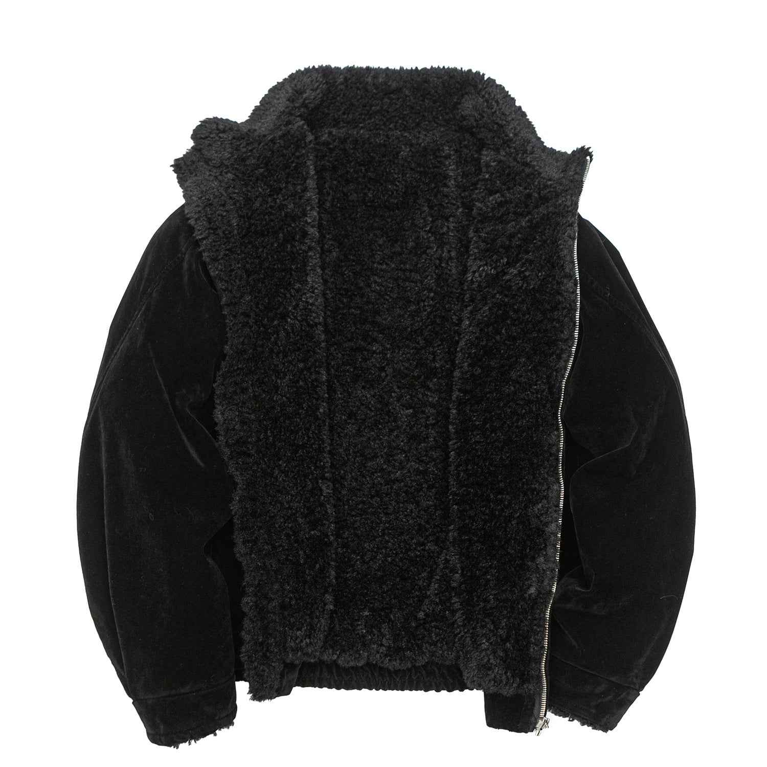 Retro Cotton-padded Jacket with Stand-up Collar and Loose Fit Workwear Coat