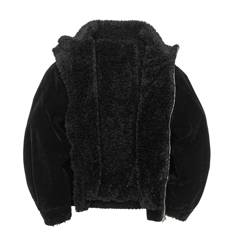 Retro Cotton-padded Jacket with Stand-up Collar and Loose Fit Workwear Coat