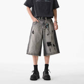 High Street Water Washed Denim Shorts for Effortless Style