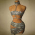 High-end Rhinestone Tube Top Vest and Fashionable Short Skirt - Florence Luxe