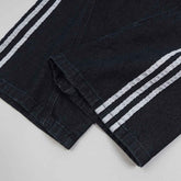 Irregular Striped Wide Leg Jeans For Men And Women