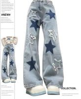 Retro Raw Edge Star Jeans for Women - Versatile Style and Comfort