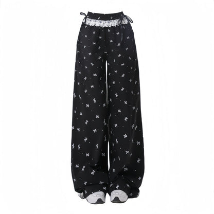 Casual Lace Pants for Women - Autumn Retro Style - Florence Luxe