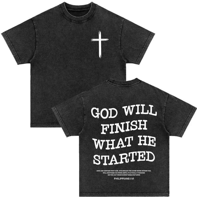 An Sngth Bible Verse Retro Washed T-shirt