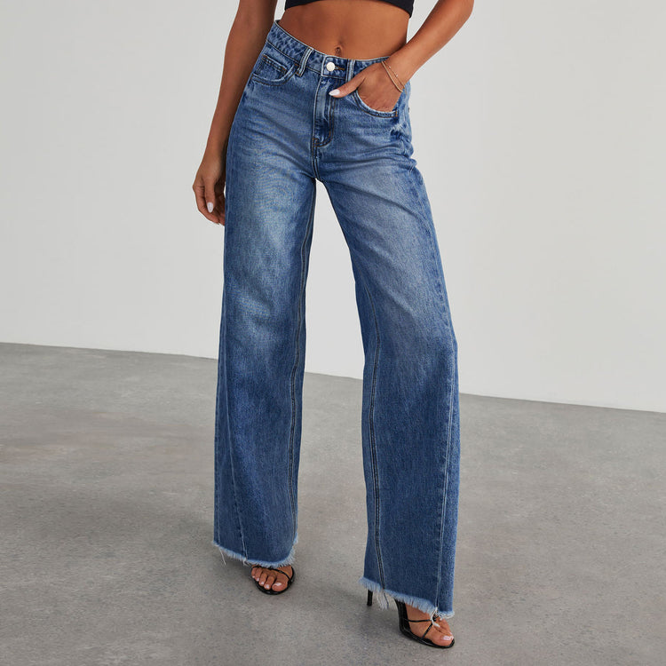 Fashion High Waist Jeans.