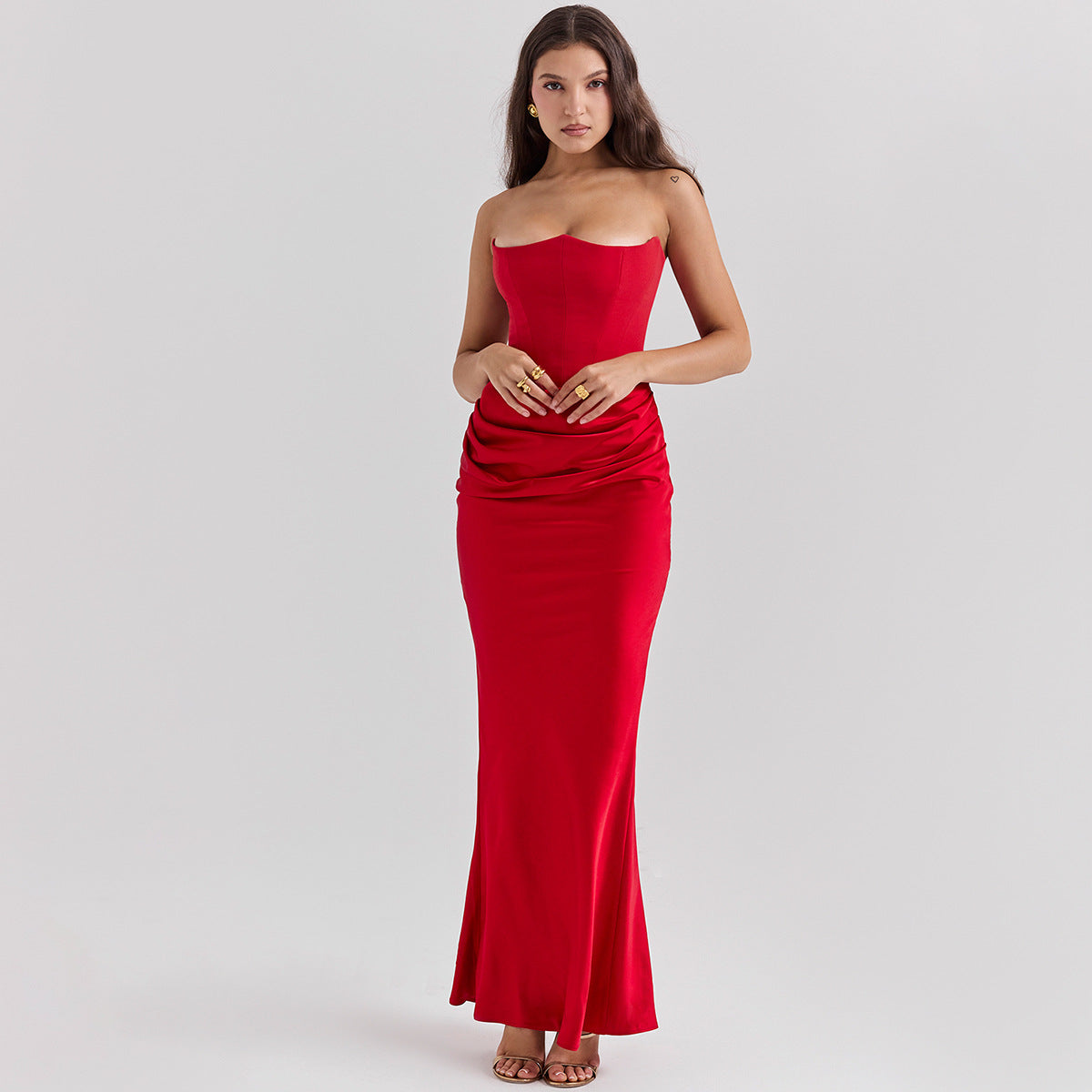 Slim Tube Top Long Dress Sexy Fashion Bandeau Backless Party Evening Dresses For Women Clothing - Florence Luxe