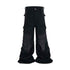 Detachable Multi-Pocket Overalls - Worn-Looking Washed-Out Two-Way Style