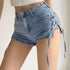 Fashionable And Personalized Bow Denim Shorts For Women
