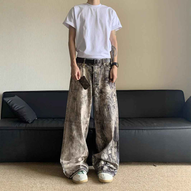 New 3D Digital Camouflage Printed Denim Trousers