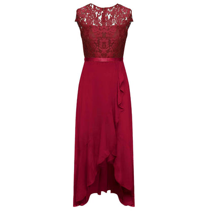 New Elegant Lace Party Dress - Long Formal Evening Dress with Floral Embroidery for Bridesmaids - Florence Luxe