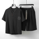 Loose Linen Menswear Set: Two-Piece Clothing for Ultimate Comfort
