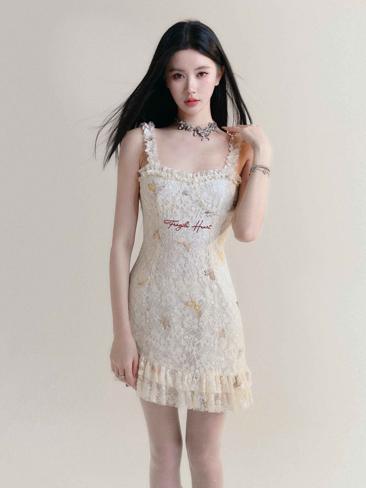 Luxury Slim Lace Embroidery Dress