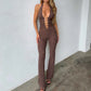 Lash Rope Lace Up Jumpsuit - Slim Fit See-Through Design - Florence Luxe