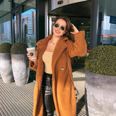 European And American Double-sided Woolen Coat for Women | Autumn and Winter Lapel Design - Florence Luxe