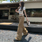 Niche High-End Latte Brown Wide-Leg Pants for Ultimate Comfort - Florence Luxe