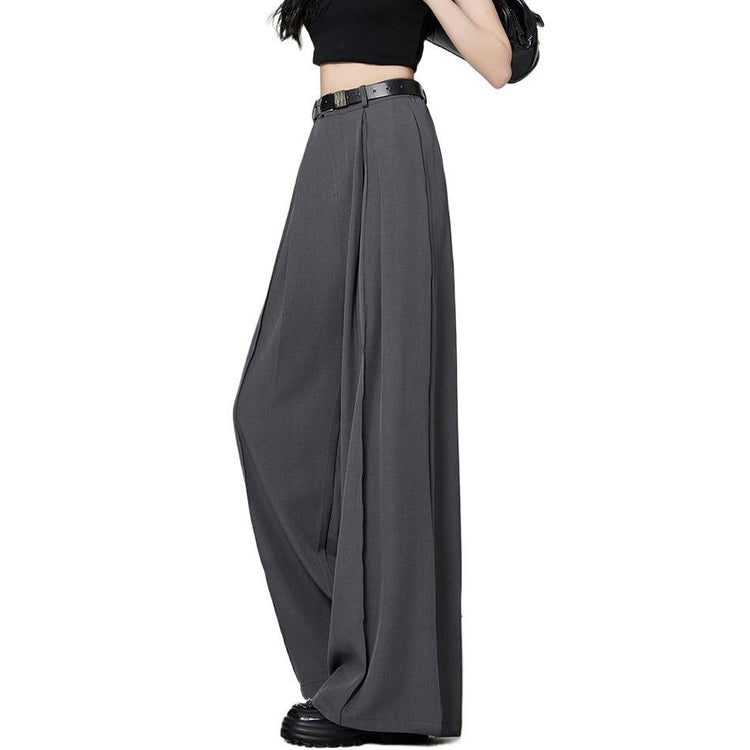 Gray Suit Pants For Women Spring And Autumn New High Waist - Florence Luxe