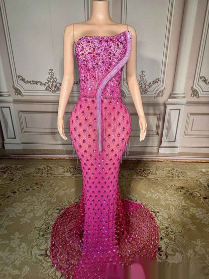 No Back Traceless Sexy Elegant Fishtail Gown - Florence Luxe