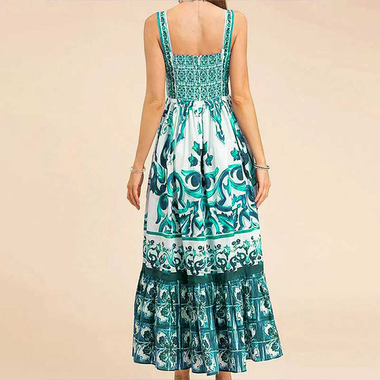 Printed Sleeveless Dress Fashion Temperament Spaghetti For Women - Florence Luxe