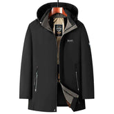 Business Casual Black And Gold Cotton-padded Coat Men&