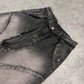 Street Fashion Vintage Jeans Raw Edges Design