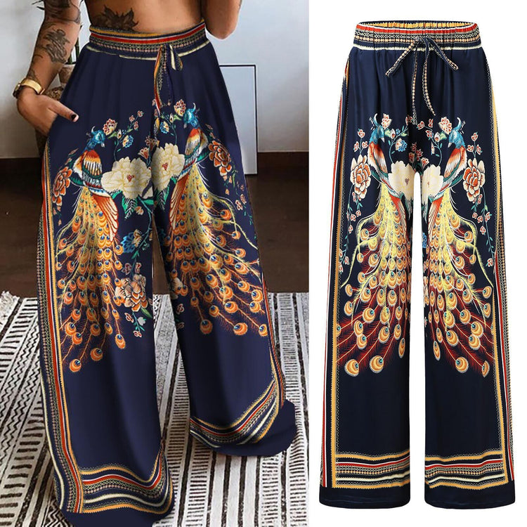 Peacock Positioning Pants: Stylish Women&