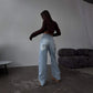 Retro Ripped High Waist Jeans with Mop Back Design - Embrace Vintage Style - Florence Luxe