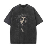 Christian Vintage Washed T-shirt - Jesus Forgive Them Father Design, Perfect Christian Jesus Forgive Them T-shirt