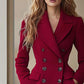 Reversible Woolen Coat for Women - Double Breasted Long Fashion Jacket - Florence Luxe