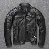 First Layer Cowhide Leather Coat Men&