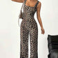 Summer New Slim Fit Backless Printed Jumpsuit for Women - Vintage Long Sleeve Dress Style