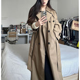 Temperament Wild Khaki Trench Coat for Effortless Casual Fashion - Florence Luxe