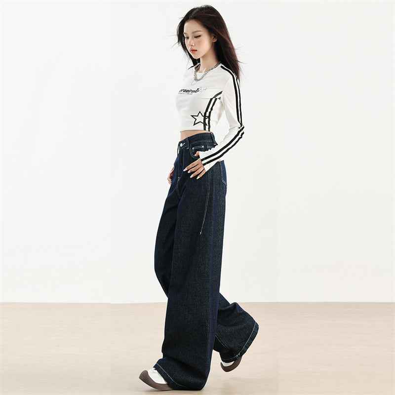 Fashion American Wide Leg Jeans For Women