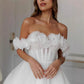Lace Off-Shoulder Wedding Dress for Effortless Bridal Elegance