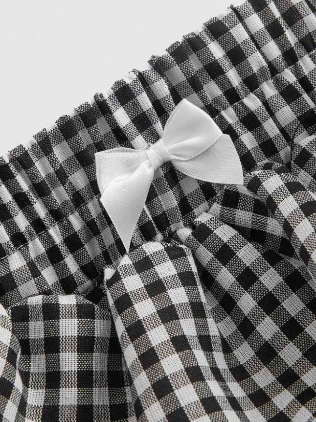 Summer Skirt Love Plaid Skirt Shorts Paired with Long Women&