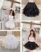 Lolita Princess Bowknot Lace All-matching Base Skirt.