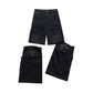 Detachable Multi-Pocket Overalls - Worn-Looking Washed-Out Two-Way Style