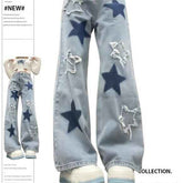 Retro Raw Edge Star Jeans for Women - Versatile Style and Comfort