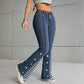 Vintage Star Pattern Jeans Forbidden Platform - Florence Luxe