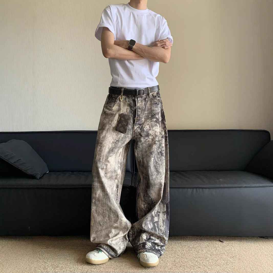 New 3D Digital Camouflage Printed Denim Trousers