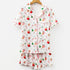 White Christmas Spirits Shirt Style 2pcs Short Pajama Set.