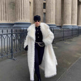 Long Leather Fur Coat for Women - Fashionable Environmental Protection Design