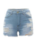 High Elastic Denim Shorts for Women - Ripped Design Ideal for Style and Comfort