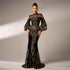 Long Sleeve Sequin Fishtail Dress with Lace for Elegant Occasions