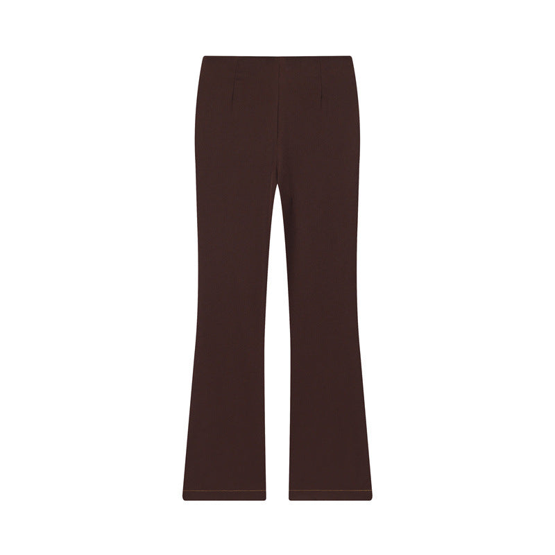 Piped Short Jacket Flare Pants Set for Chic Style - Florence Luxe