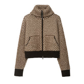 Loose Patchwork Knitting Coat For Women - Florence Luxe