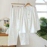 Cotton Yarn Sweet Cotton Candy Home Wear Long-sleeved Trousers Pajamas.