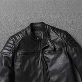First Layer Cowhide Leather Coat Men&