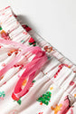 White Christmas Spirits Shirt Style 2pcs Short Pajama Set.